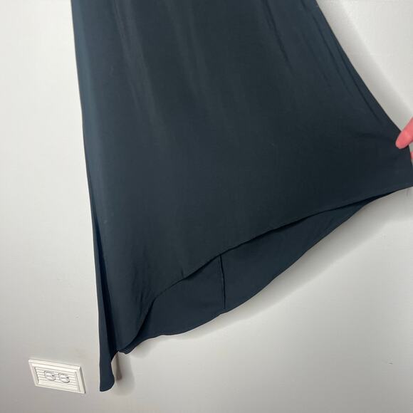 Asymmetrical Black Midi Dress Halter Sz 0 Whimsigoth Dark Fairy Grunge Y2K Witch - Picture 6 of 12